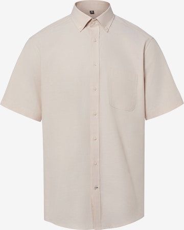 Fit confort Chemise Nils Sundström en beige : devant