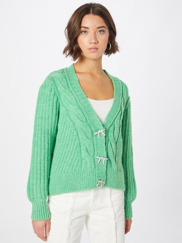 River Island Knit Cardigan in Green: front