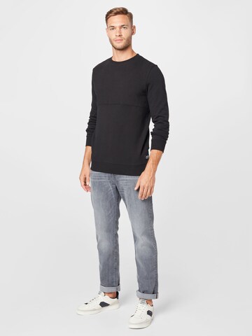 TOM TAILOR DENIM Sweatshirt in Schwarz