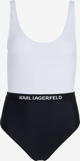 Karl Lagerfeld Badeanzug in schwarz / weiß, Produktansicht