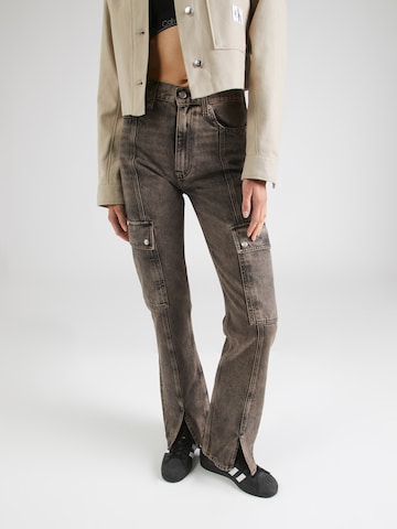 Calvin Klein Jeans Regular Карго дънки в кафяво: отпред