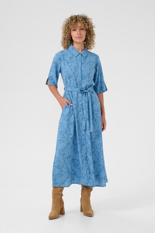 Robe-chemise 'Tiah' Cream en bleu : devant