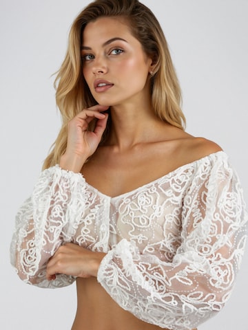 Blouse folklorique 'Hagel' SPIETH & WENSKY en blanc