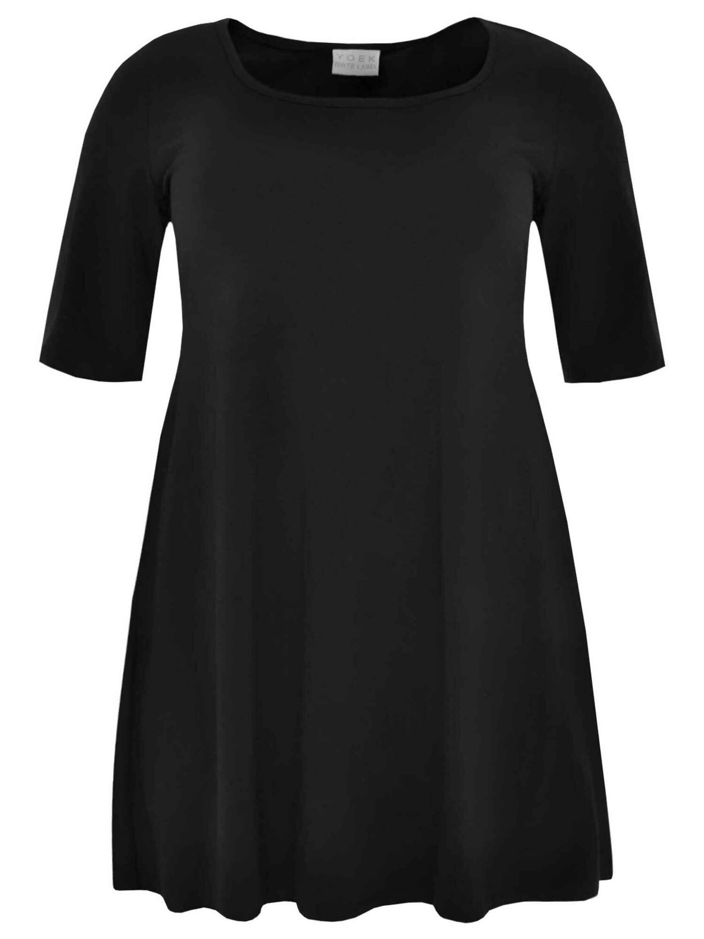 YOEK Tunic in Black: front