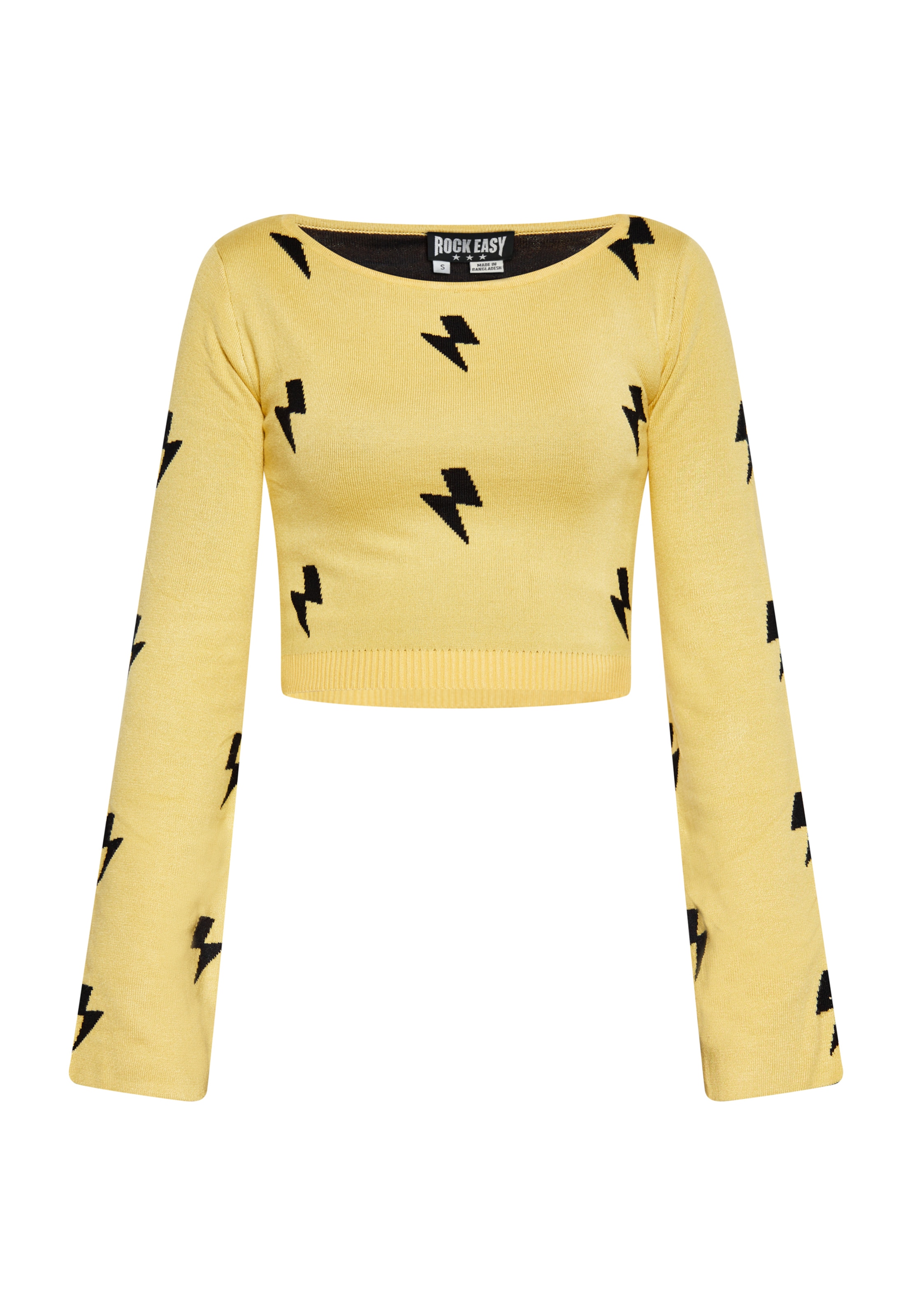ROCKEASY Свитер в Желтый: спереди