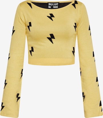 ROCKEASY Sweater in Yellow: front