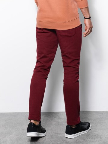 Effilé Pantalon 'P946' Ombre en rouge