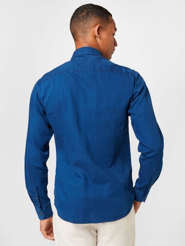 Bruun & Stengade Slim Fit Hemd 'Norris' in Blau