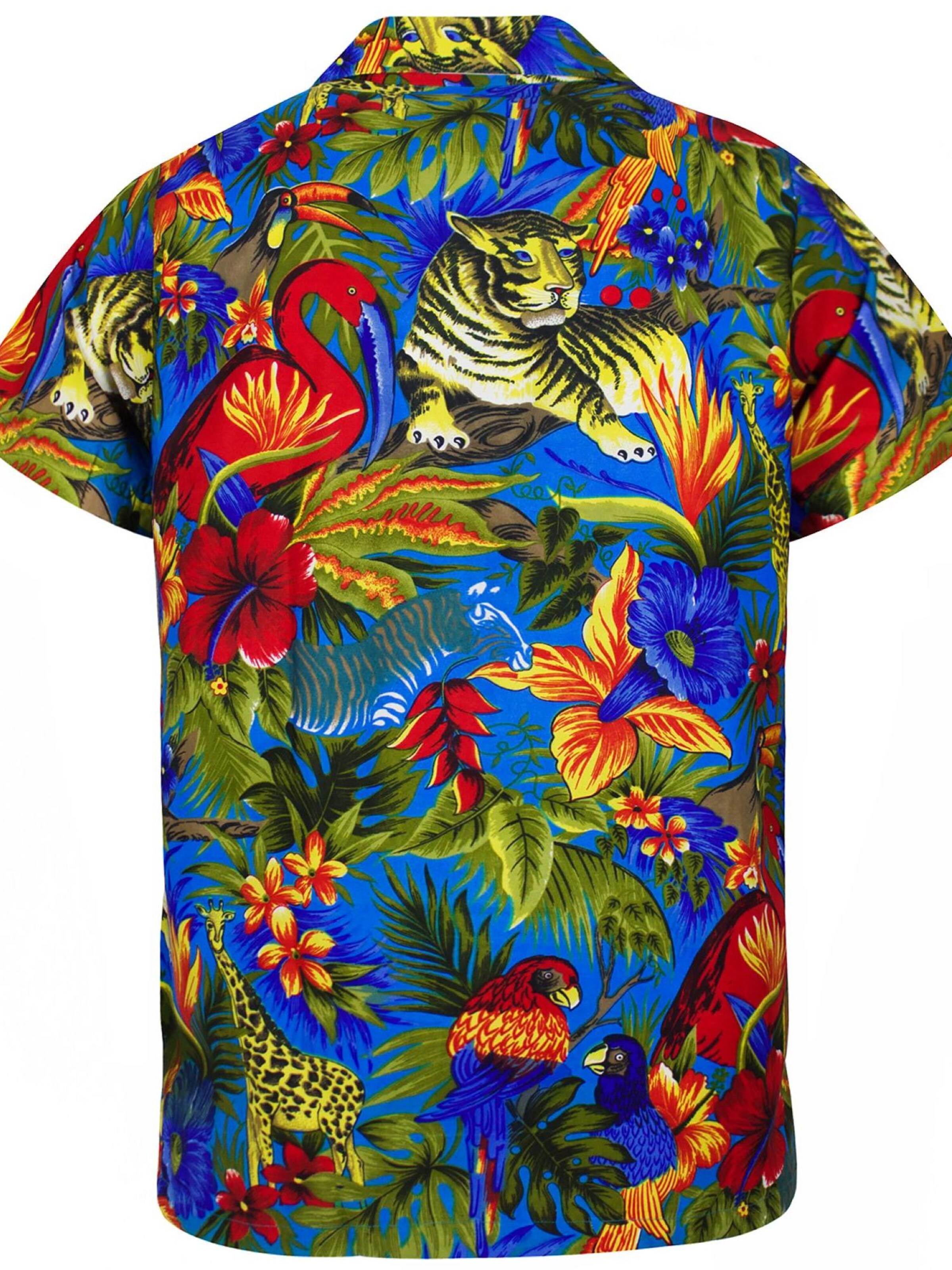 King Kameha Shirt 'Jungle' in Blue
