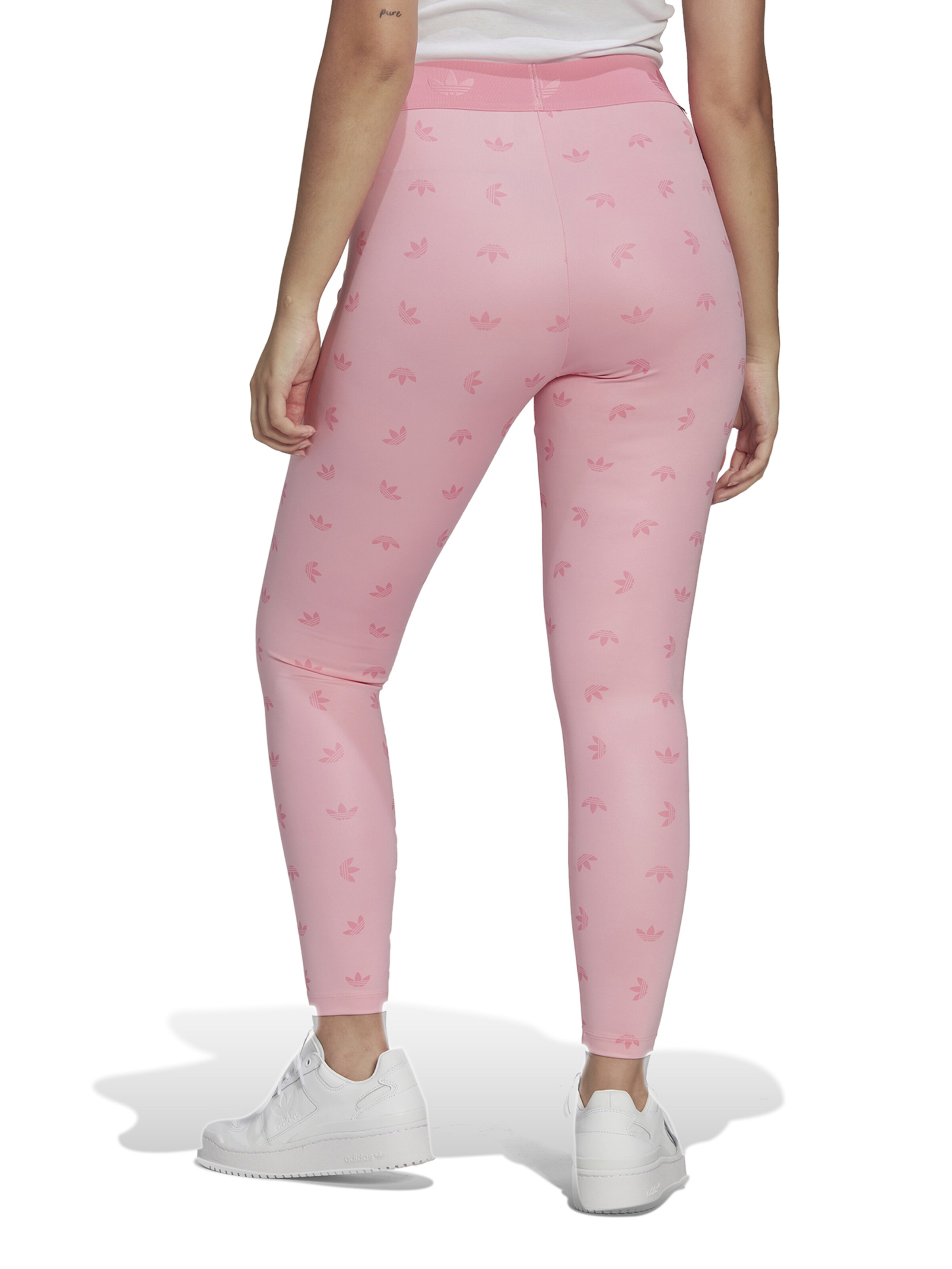 ADIDAS ORIGINALS Skinny Κολάν ' High Waist Allover Print' σε ροζ