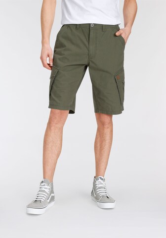 AJC Slim fit Cargo Pants in Green: front