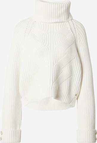 GUESS Пуловер 'LOIS' в бяло: отпред