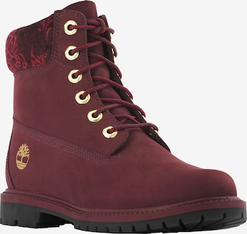 TIMBERLAND Lace-up bootie in Red