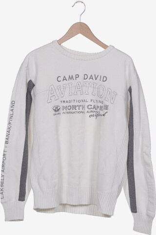 CAMP DAVID Sweater & Cardigan in XXL in White: front