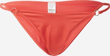 WEEKDAY Bikini bottom in Red: front