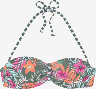 VENICE BEACH Hauts de bikini en vert pastel / orange / rose / blanc, Vue avec produit