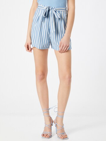 VERO MODA Regular Bandplooibroek 'Mia' in Blauw: voorkant