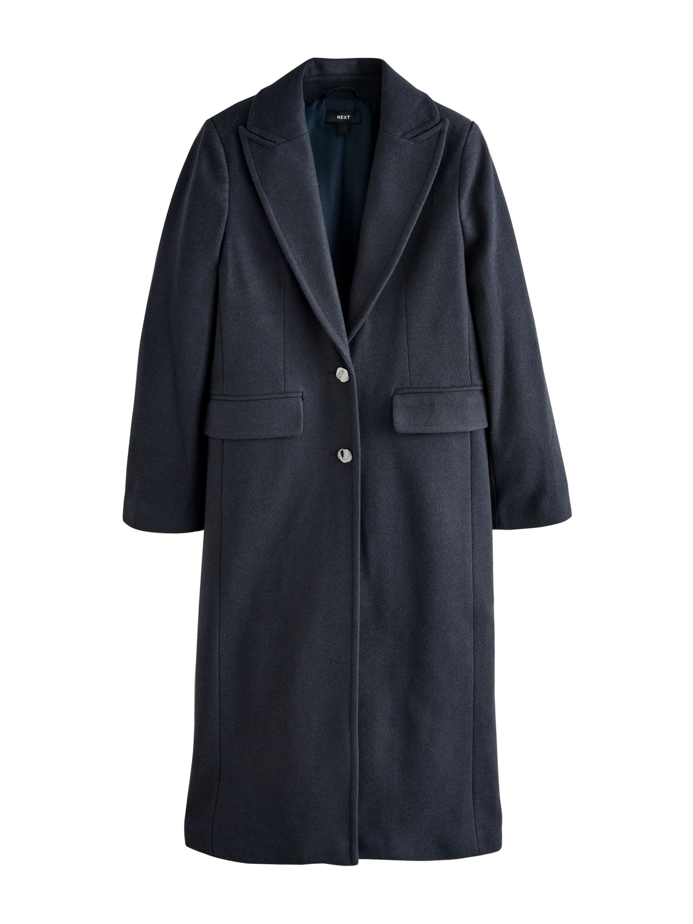 Next Mantel in Blau: Vorderseite
