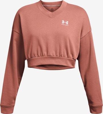 UNDER ARMOUR Performance Shirt 'Rival Terry' in Pink: front