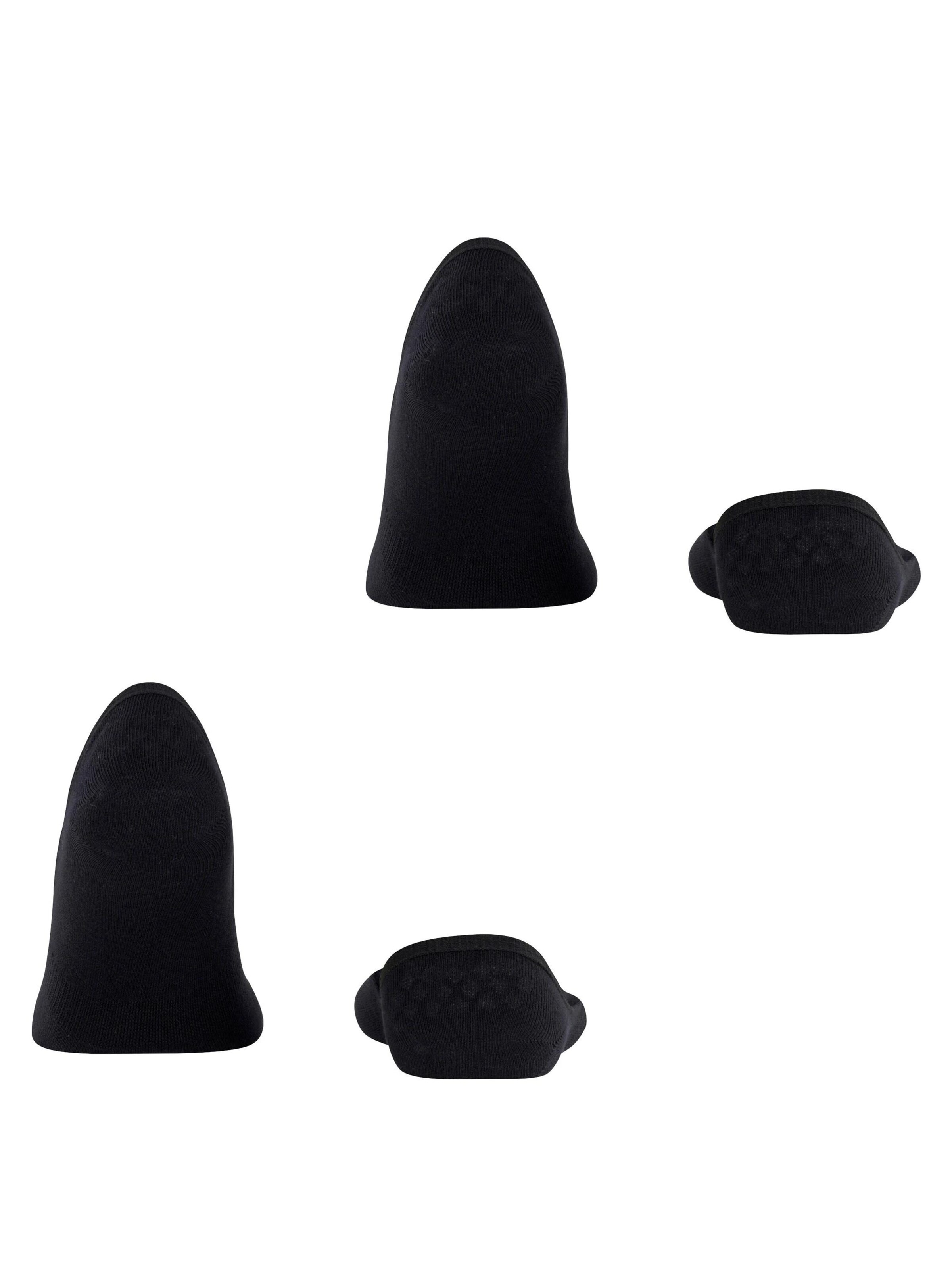 BURLINGTON Ankle Socks 'Everyday 2-Pack' in Black