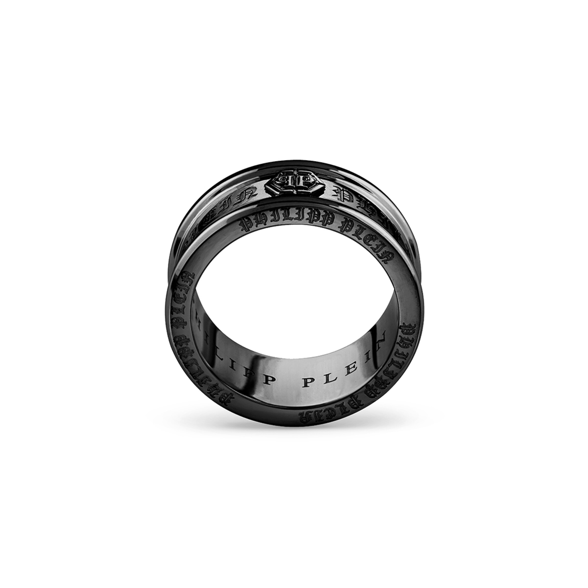 Anello 'Gothic Tag' di Philipp Plein Jewellery in nero