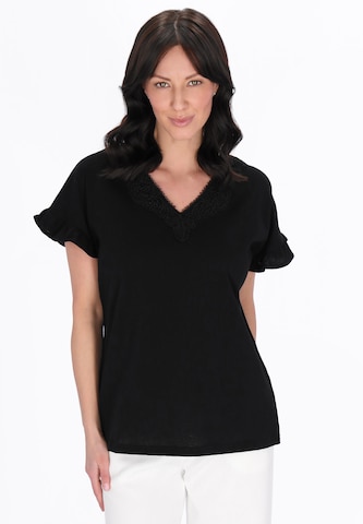 Chemisier Usha en noir : devant