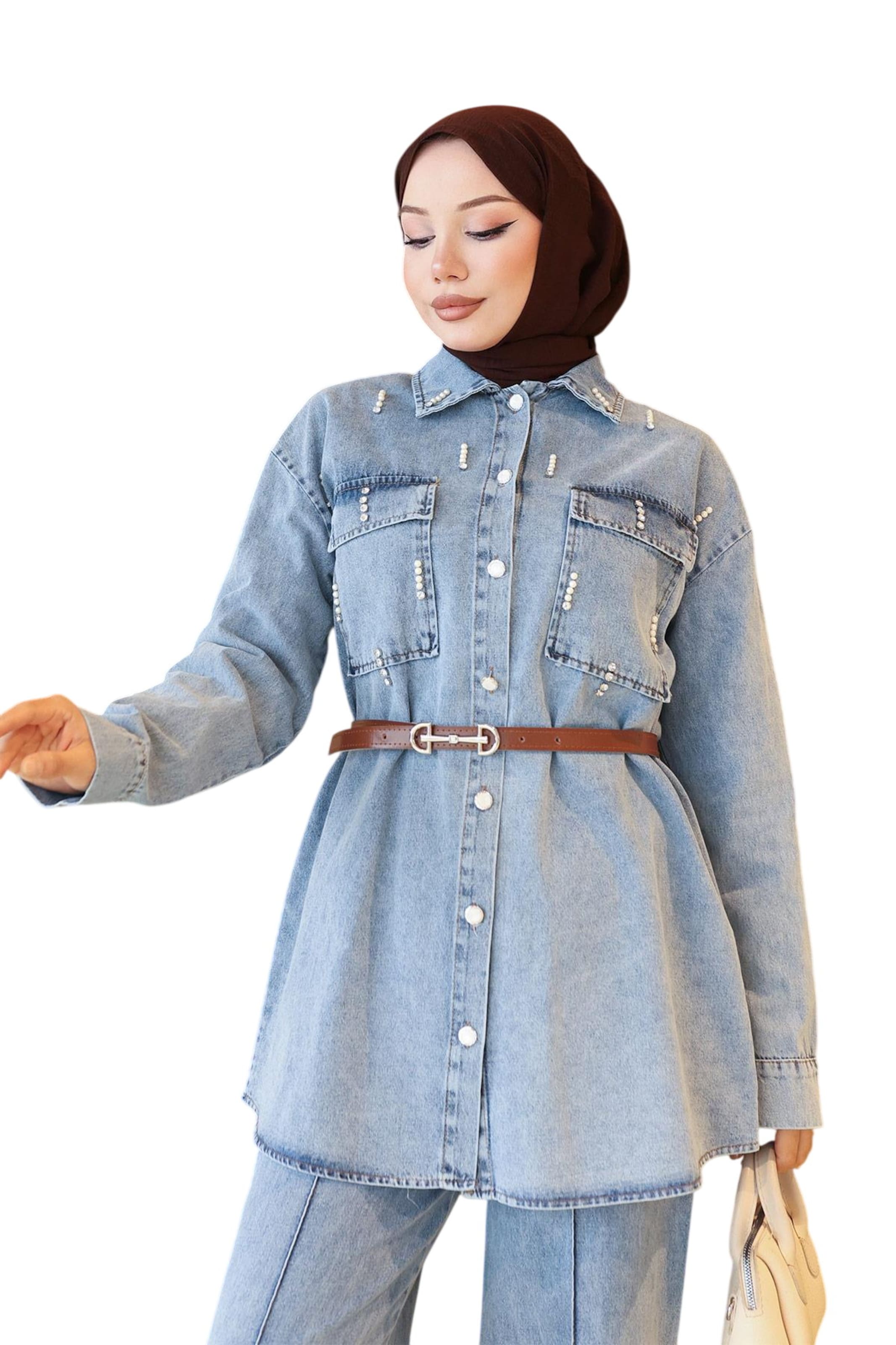 Chemisier MODAMIHRAM en bleu : devant