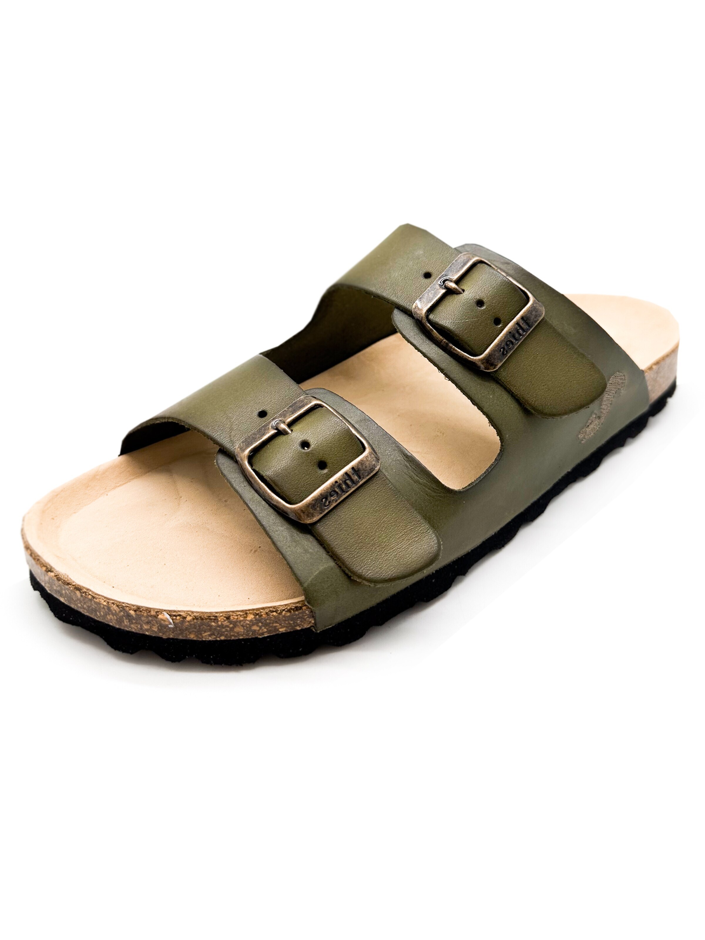 thies Mules 'thies 1856 ® Eco Leather Sandal' in Green: front