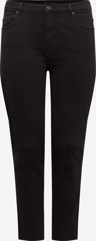 PIECES Curve Skinny Jeans 'Luna' in Zwart: voorkant