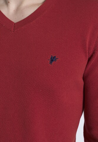 DENIM CULTURE Sweter ' TITO ' w kolorze czerwony