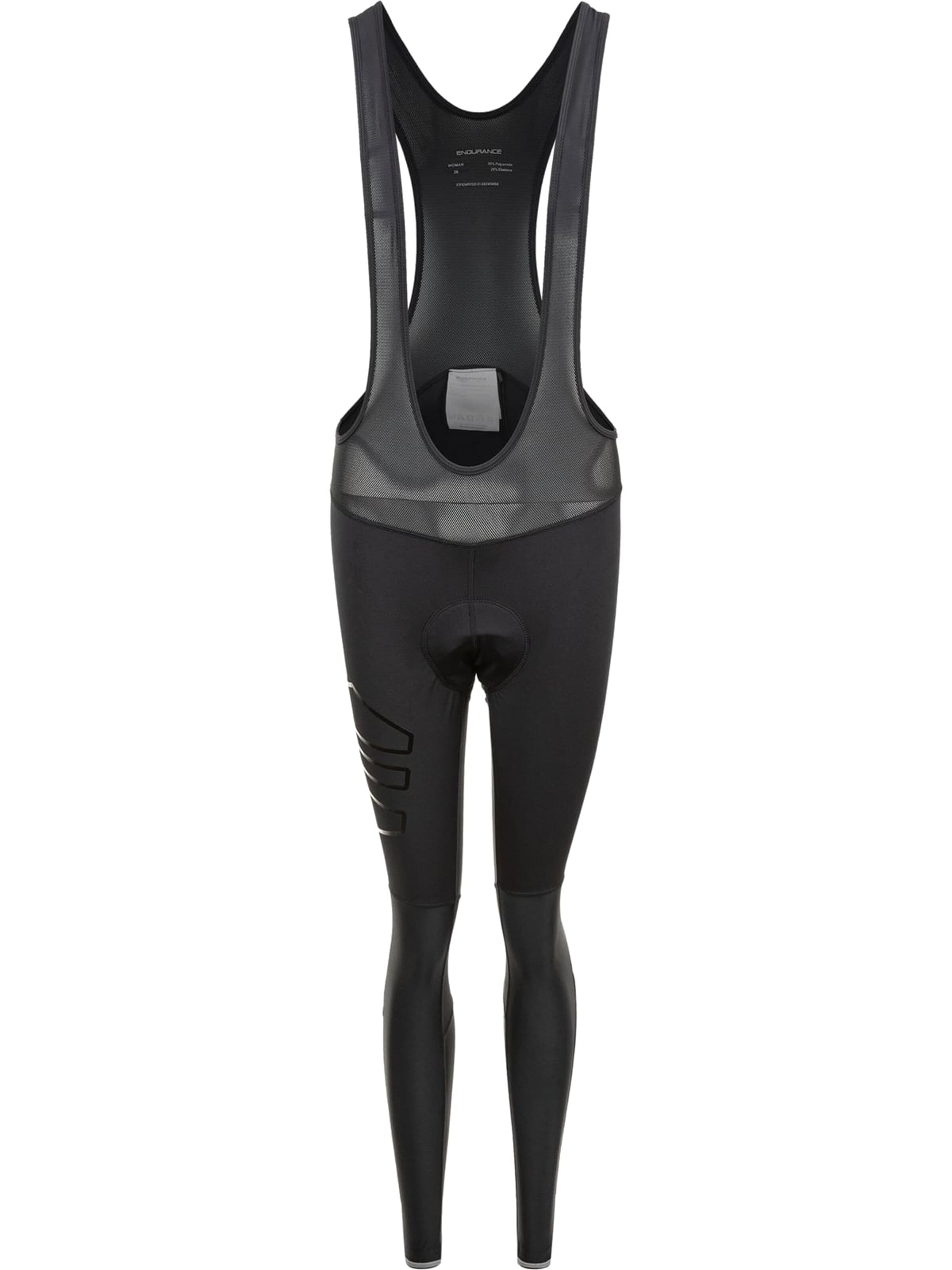 ENDURANCE Skinny Leggings 'Jayne W AY Long Windblock Cycling Tights W/Bib XQL' in Black: front
