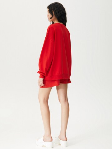 Sweat-shirt Pull&Bear en rouge