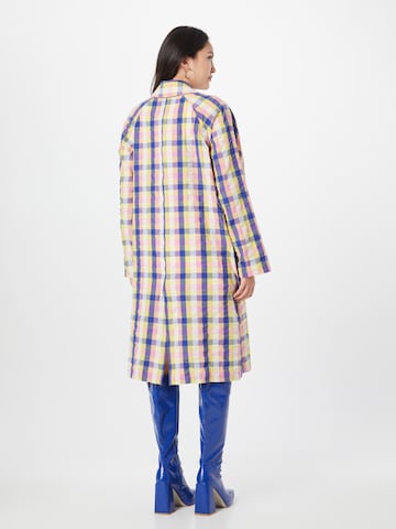 Monki Between-Seasons Coat in Yellow