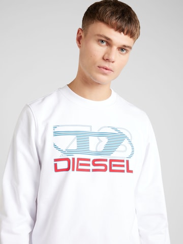 DIESEL Sweatshirt 'S-GINN-K43' i vit