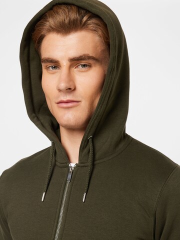 JACK & JONES - Sudadera con cremallera en verde