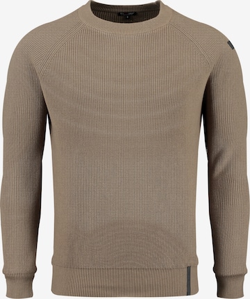 Key Largo Pullover 'Scooter' in Braun: Vorderseite