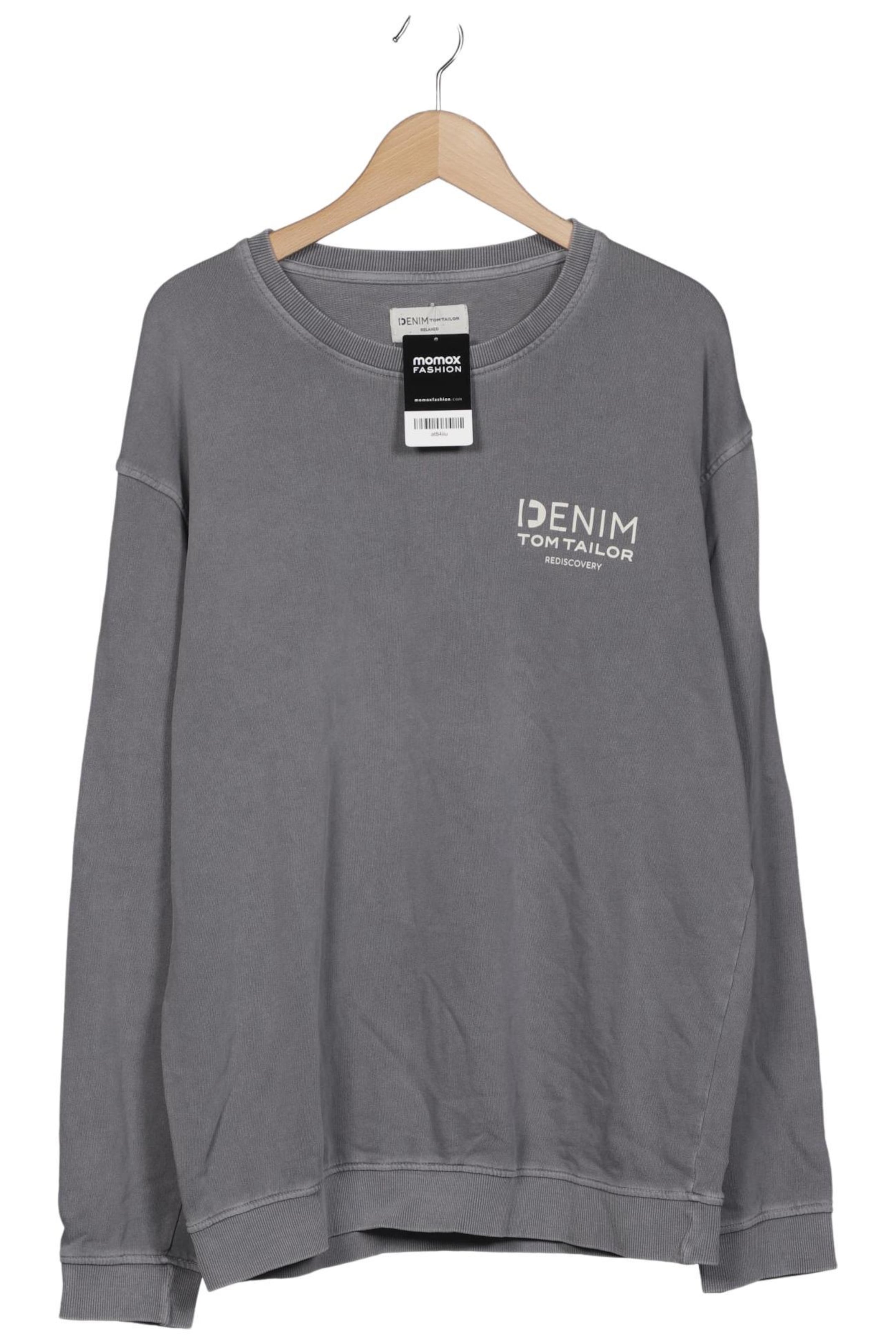 TOM TAILOR DENIM Sweater L in Grau: Vorderseite