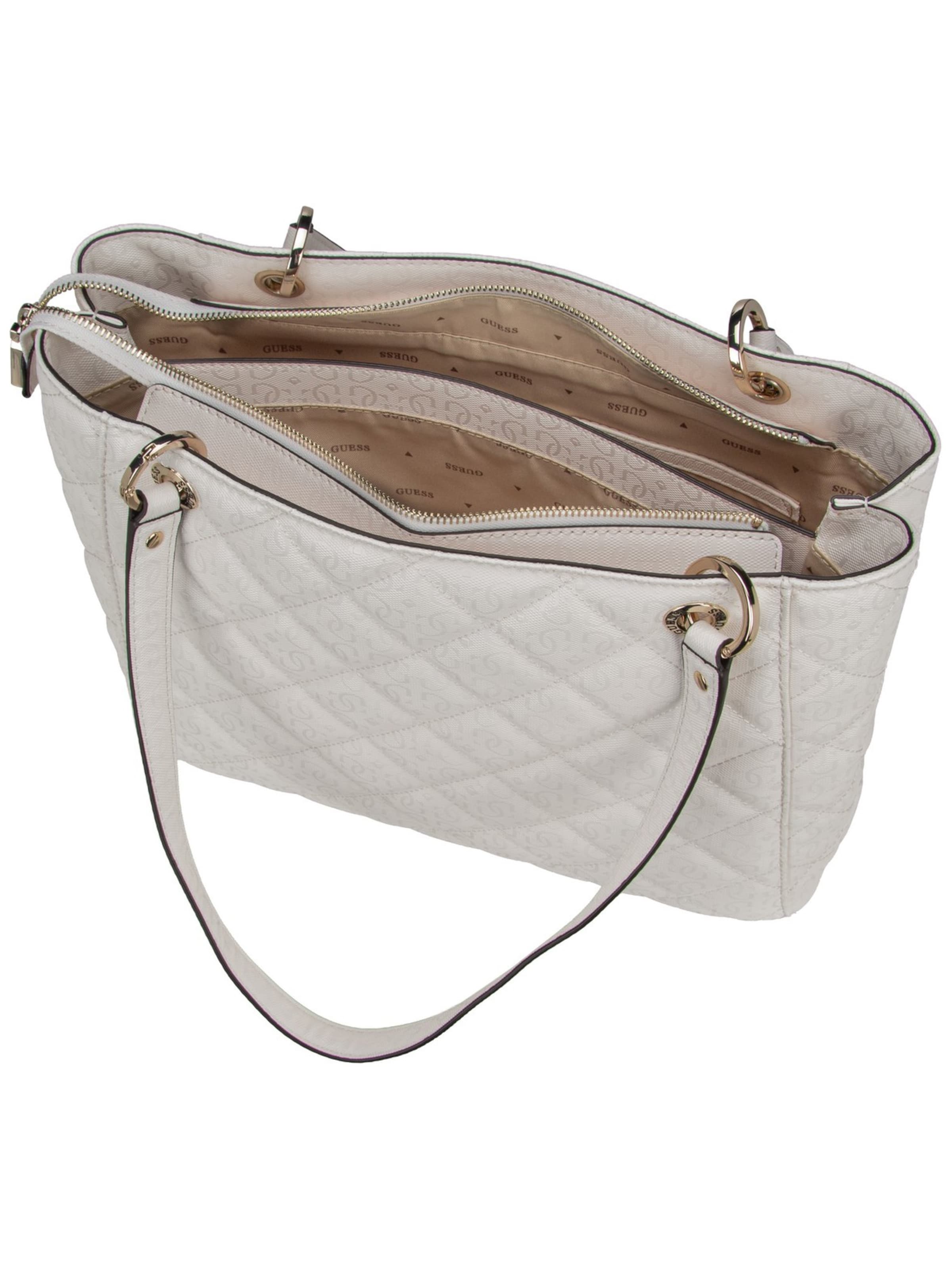 GUESS Handtasche 'Libby Noel' in Weiß