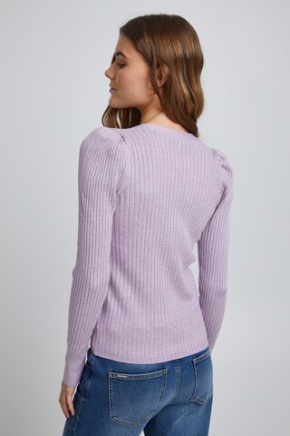 b.young Knit Cardigan in Purple
