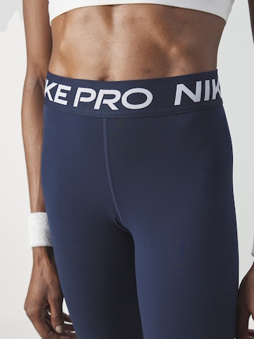 NIKE Skinny Športne hlače 'Pro' | modra barva