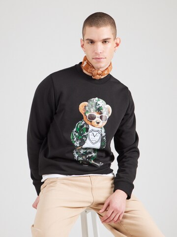 19V69 ITALIA - Sweatshirt 'Nico' em preto: frente