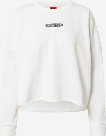 HUGO Sweatshirt 'Darbie' in Wit: voorkant