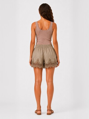 Opal Studio Regular Broek ' Luna ' in Bruin