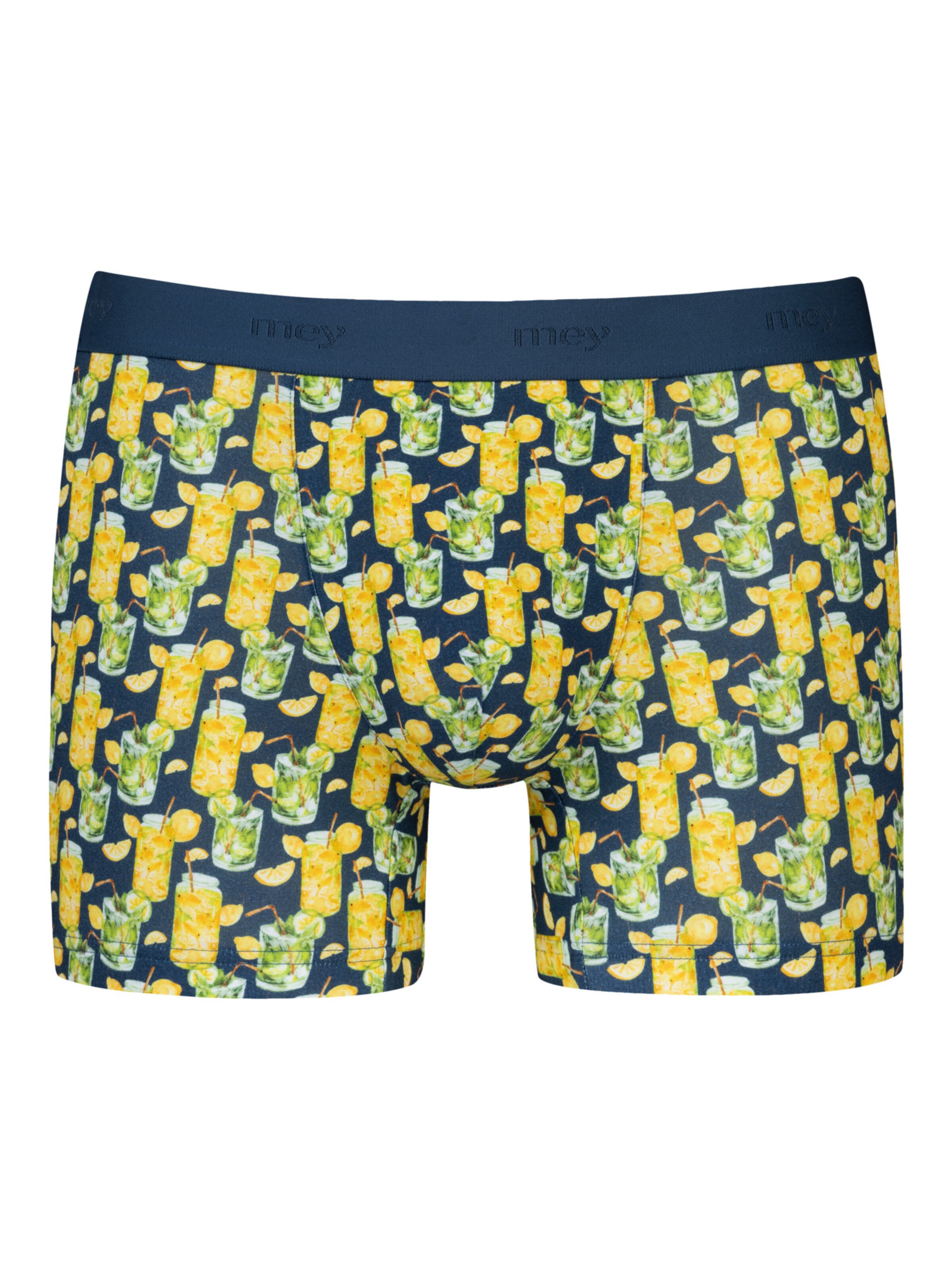 Mey Boxers ' Refresh Bar' en bleu marine / jaune / vert, Vue avec produit
