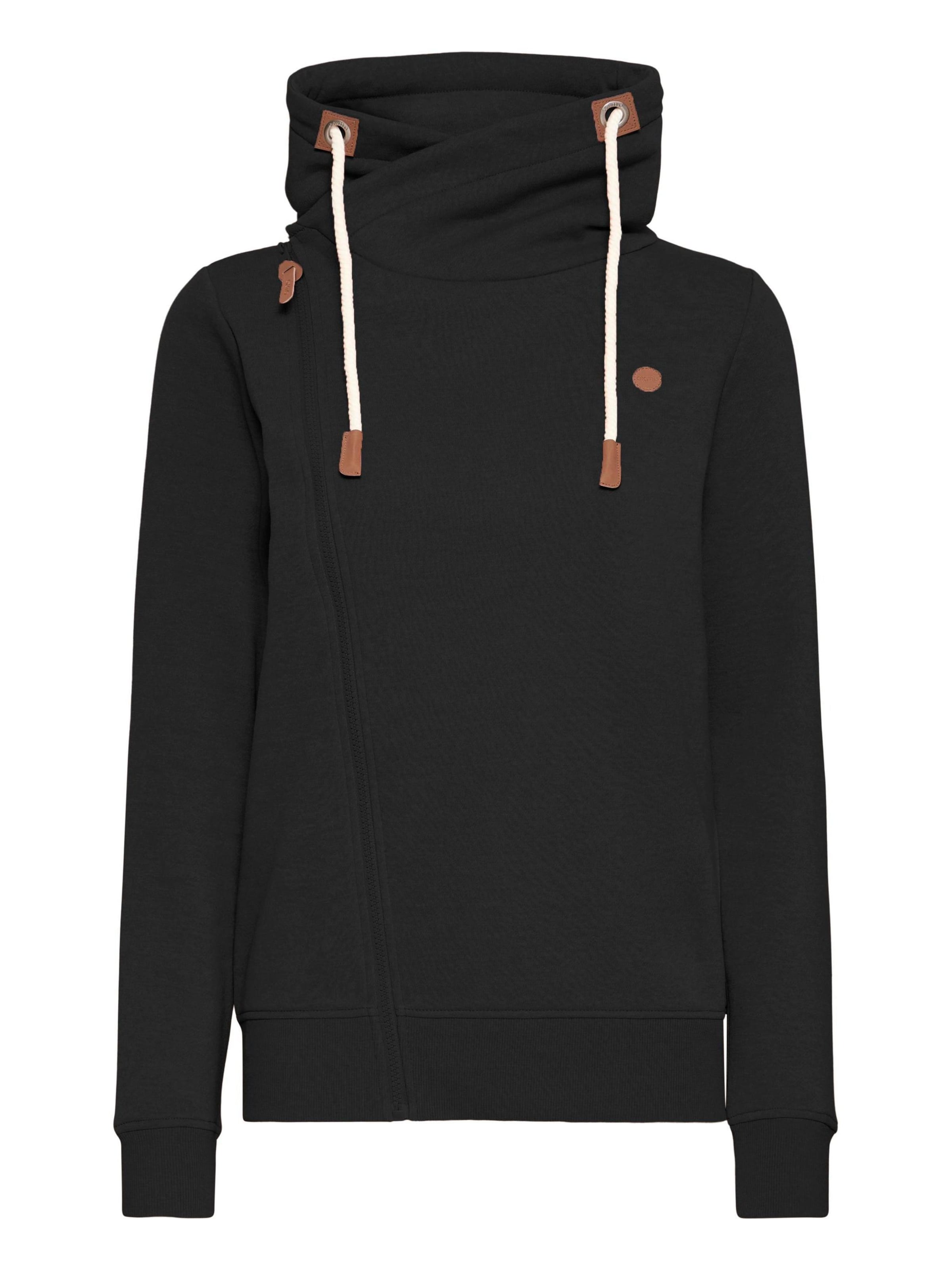 Oxmo - Casaco em moletão 'Mille' em preto: frente