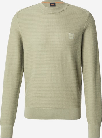 BOSS Pulóver 'Anion' - zöld: elől