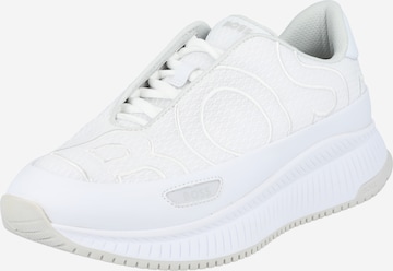 Baskets basses BOSS Black en blanc : devant