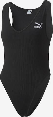 PUMA Боди-футболка в Черный: спереди