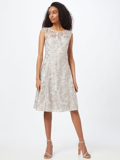Rochie de cocktail Adrianna Papell pe argintiu / alb, Vizualizare model
