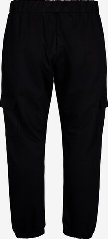Active by Zizzi Tapered Cargo Pants 'ASILKE' in Black